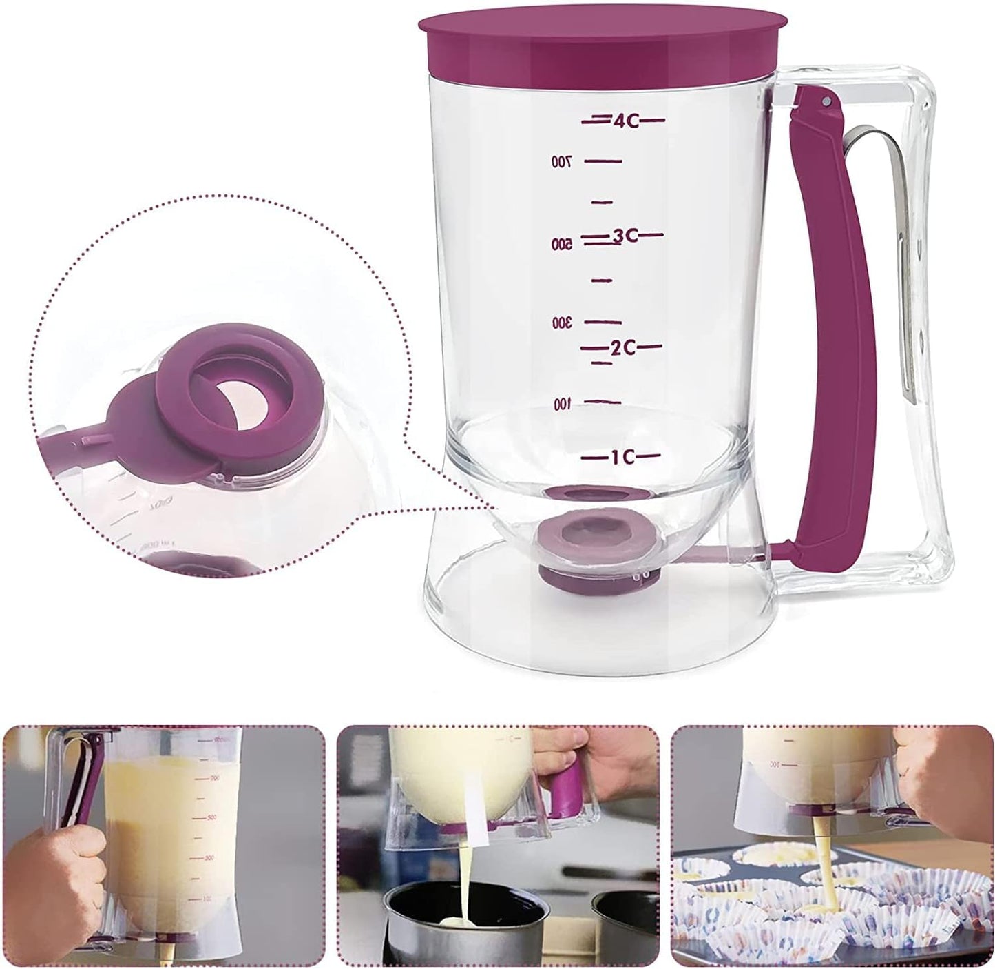 Elevate Your Baking Game with the Ultimate Pancake and Cupcake Batter Dispenser - Perfect for Fluffy Pancakes, Delectable Cupcakes, and More!