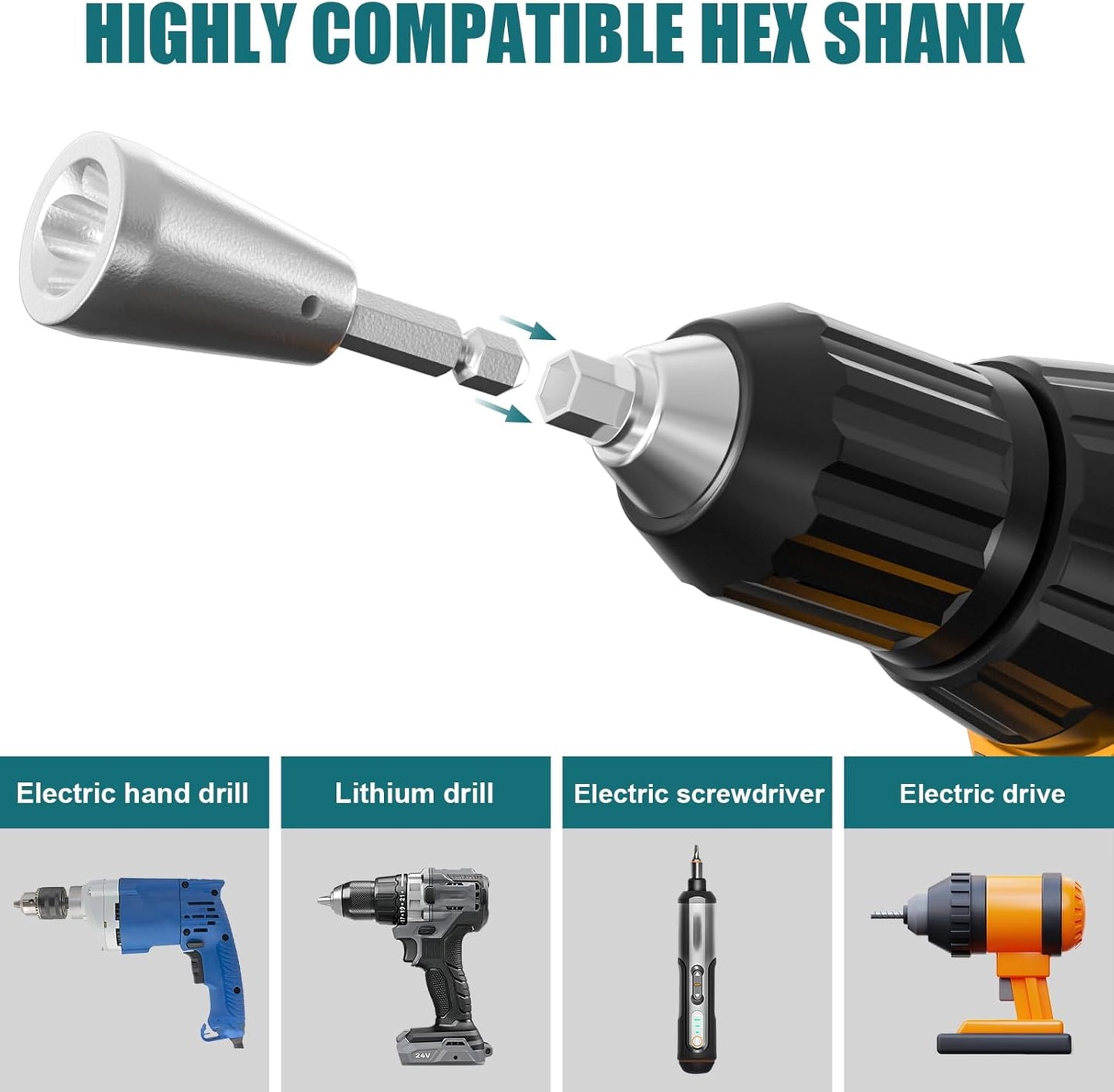 Revolutionize Your Wiring Projects with the Dual Wire Twister Tool Set - Perfect for Power Drills and Versatile for 9-22 AWG Connections