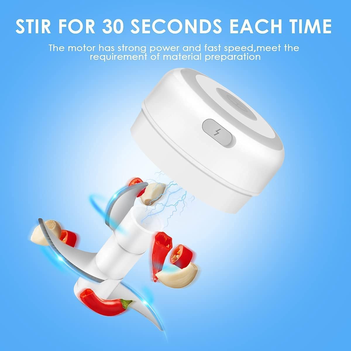 Effortless Chopping Made Easy: Rechargeable Compact Electric Garlic Chopper & Mini Food Processor with Stainless Steel Blades for All Your Cooking Needs