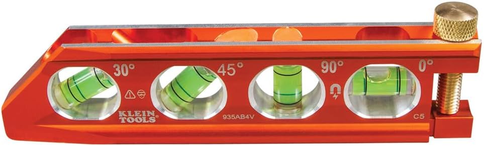 Klein Tools 935AB4V 6-Inch Magnetic Torpedo Level - Precision Measuring with Patented Magnet Track and High-Visibility Design