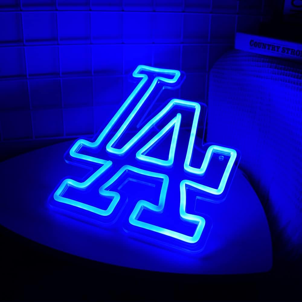 Illuminate Your Space with the Dodgers Neon Sign - Perfect Wall Art for Game Rooms, Garages, and Offices Featuring the Iconic Dodgers Logo