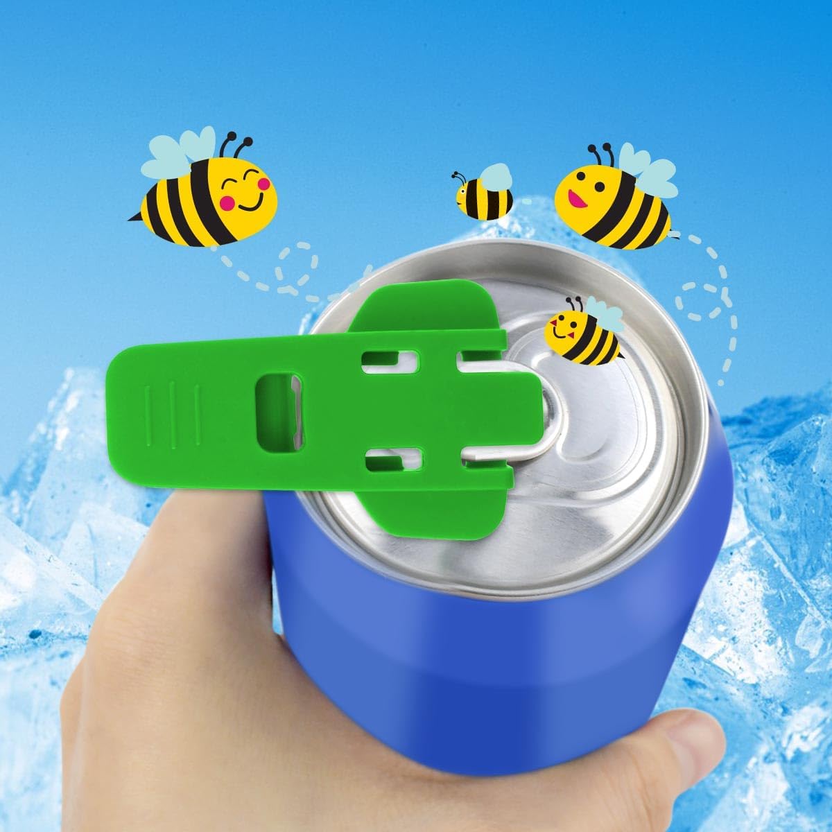 6-Pack Manual Can Opener Set with Colorful Beverage Can Covers - Easy-to-Use Soda and Beer Can Tab Protectors