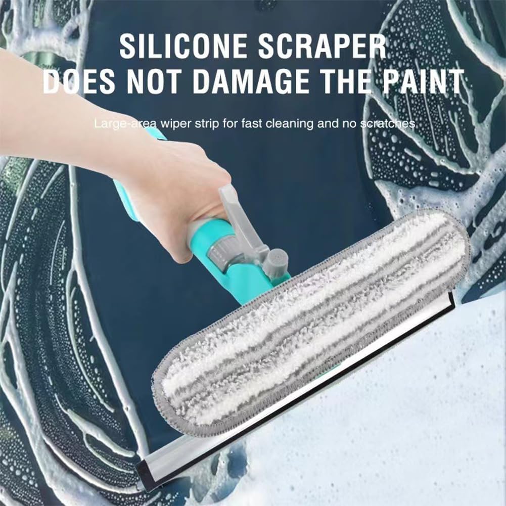Ultimate 4-in-1 Window Cleaning Kit: Achieve a Streak-Free Shine on Glass, Mirrors, Cars, and Countertops with Ease