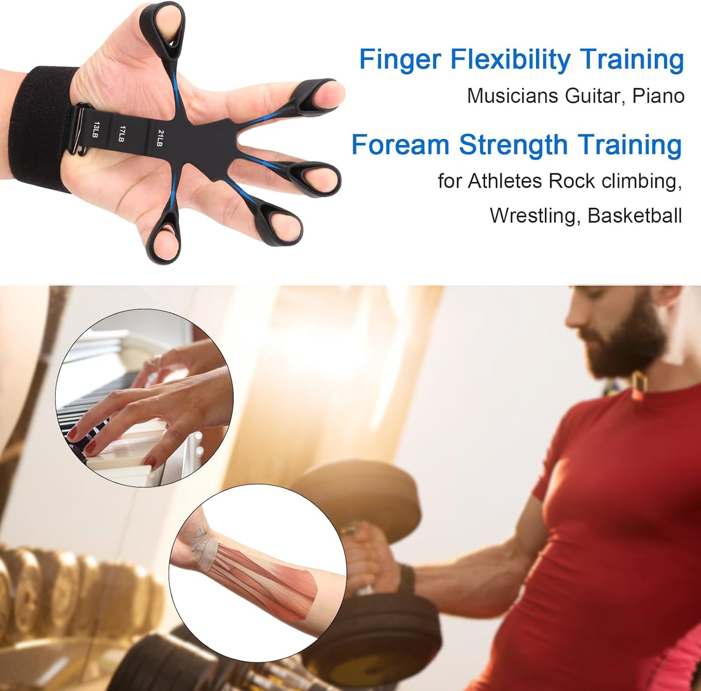 Ultimate Dual-Sided Grip Strength Trainer - Enhance Your Rehabilitation, Boost Rock Climbing Performance, and Relieve Arthritis Pain