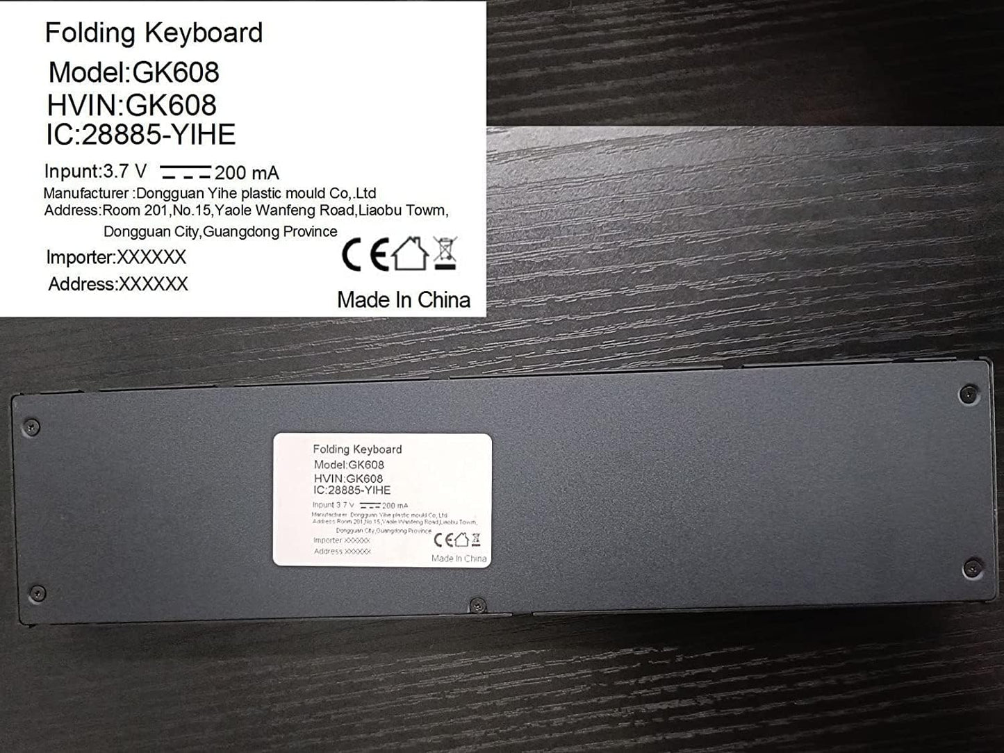Sleek and Portable Foldable Bluetooth Keyboard - Perfect for iPhone, iPad, Tablets, and Smartphones (Black)