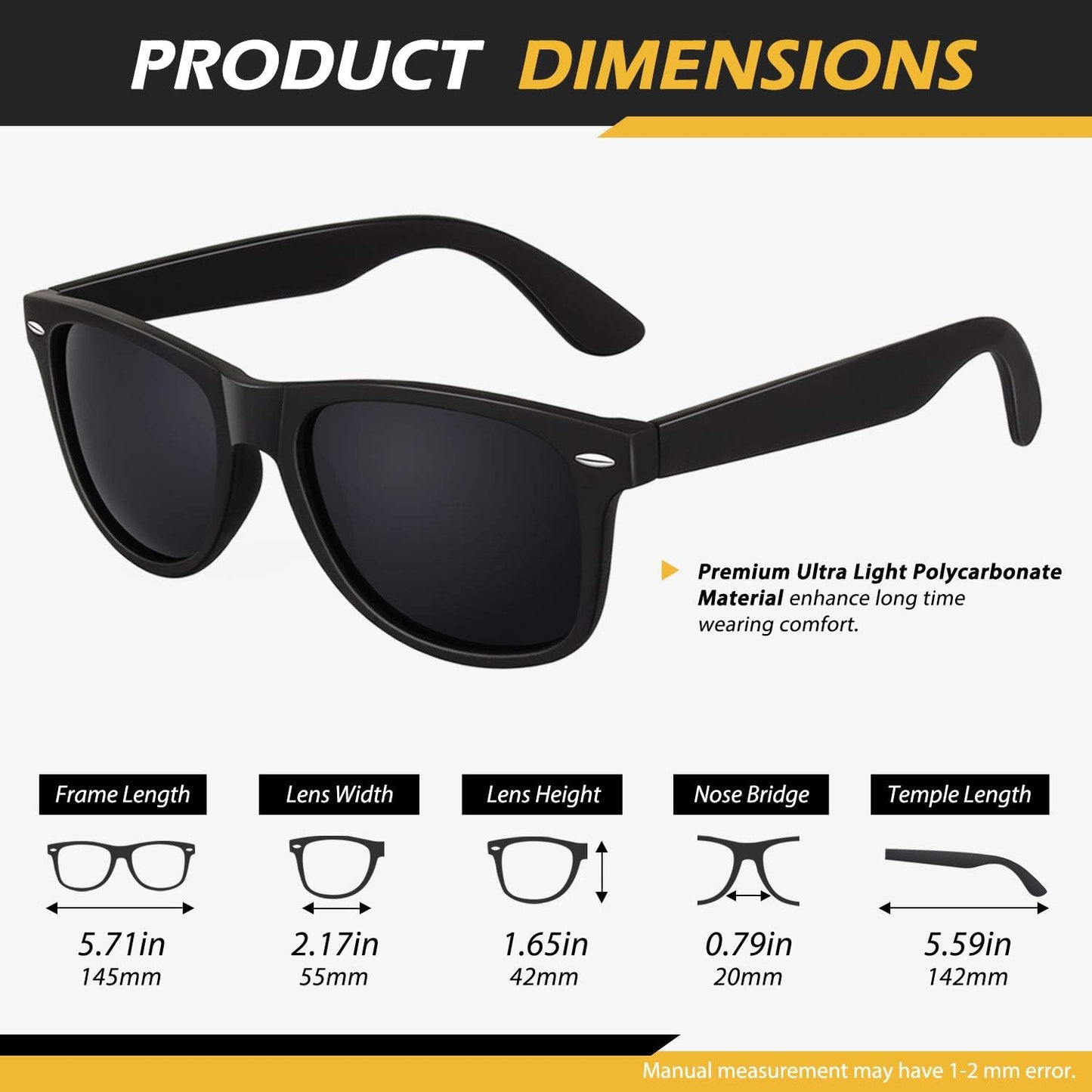 Elevate Your Style with Men's Retro 80's Polarized Sunglasses - Ultimate Eye Protection and Timeless Design