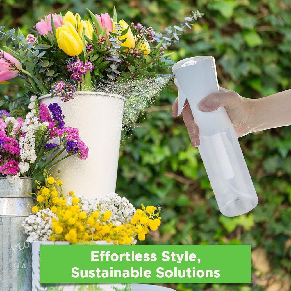 Elevate Your Routine with the VIGOR PATH Continuous Mist Spray Bottle - The Ultimate Eco-Friendly 10 Oz Fine Mist Sprayer for Hair, Plants, and Cleaning!