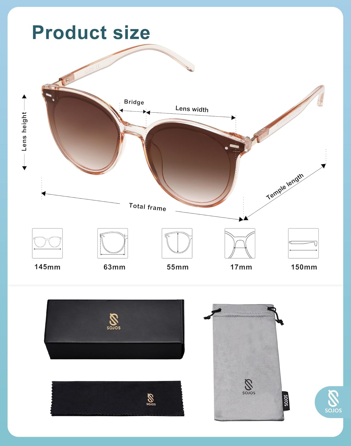 Elevate Your Style with Chic Women's Retro Round Sunglasses - Large Frame Model SJ2067