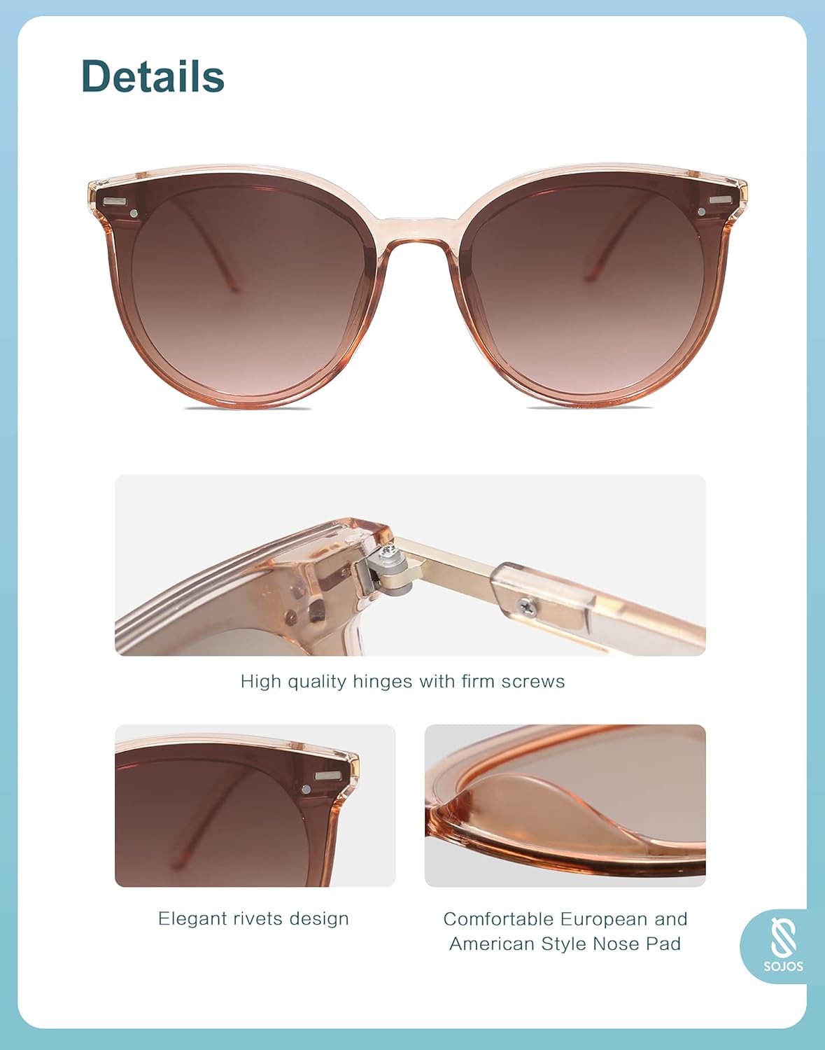 Elevate Your Style with Chic Women's Retro Round Sunglasses - Large Frame Model SJ2067