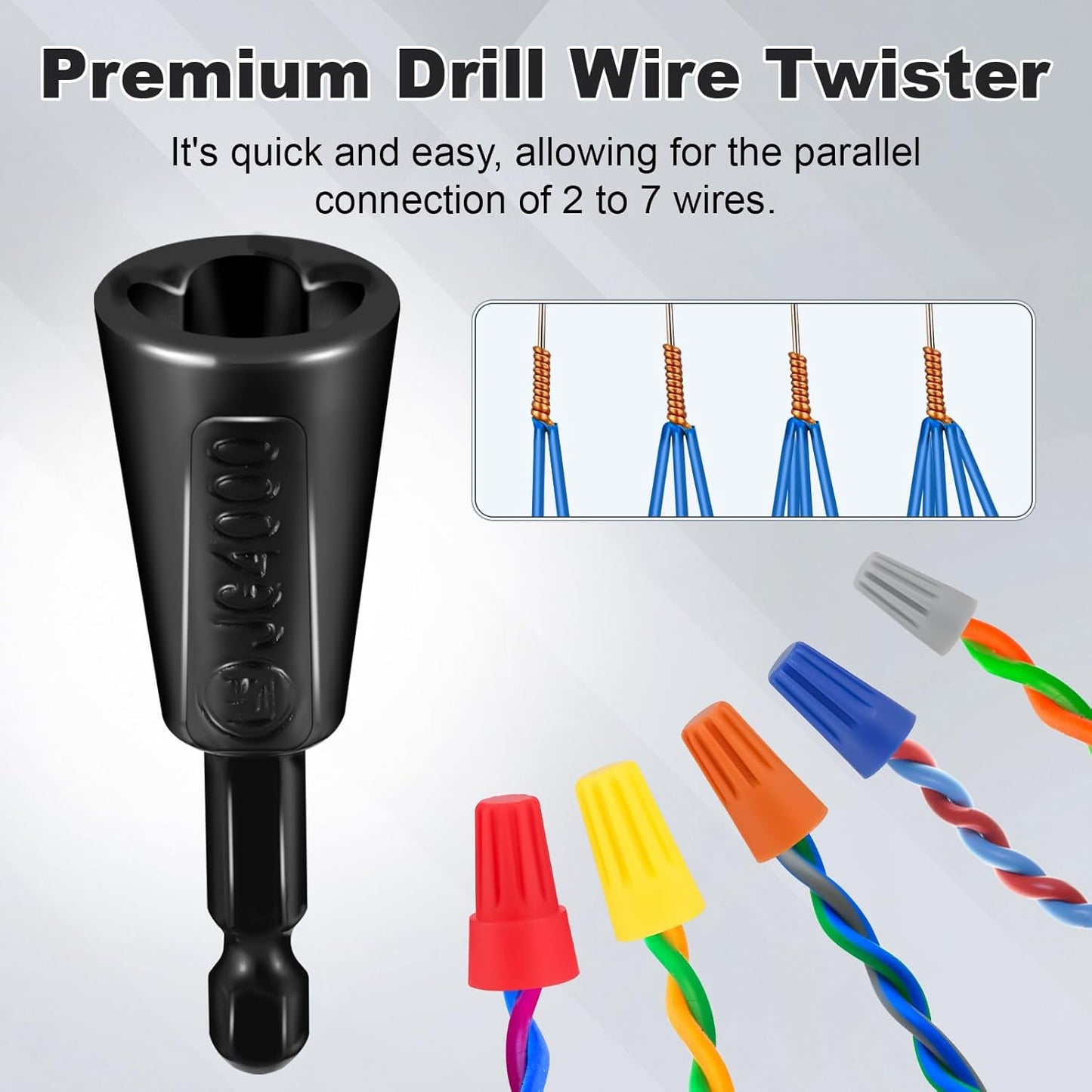 Revolutionize Your Wiring Projects with Our 4-Piece Multifunctional Wire Twister Tool Set - Lightweight, Efficient, and Compatible with 8 to 24 AWG!