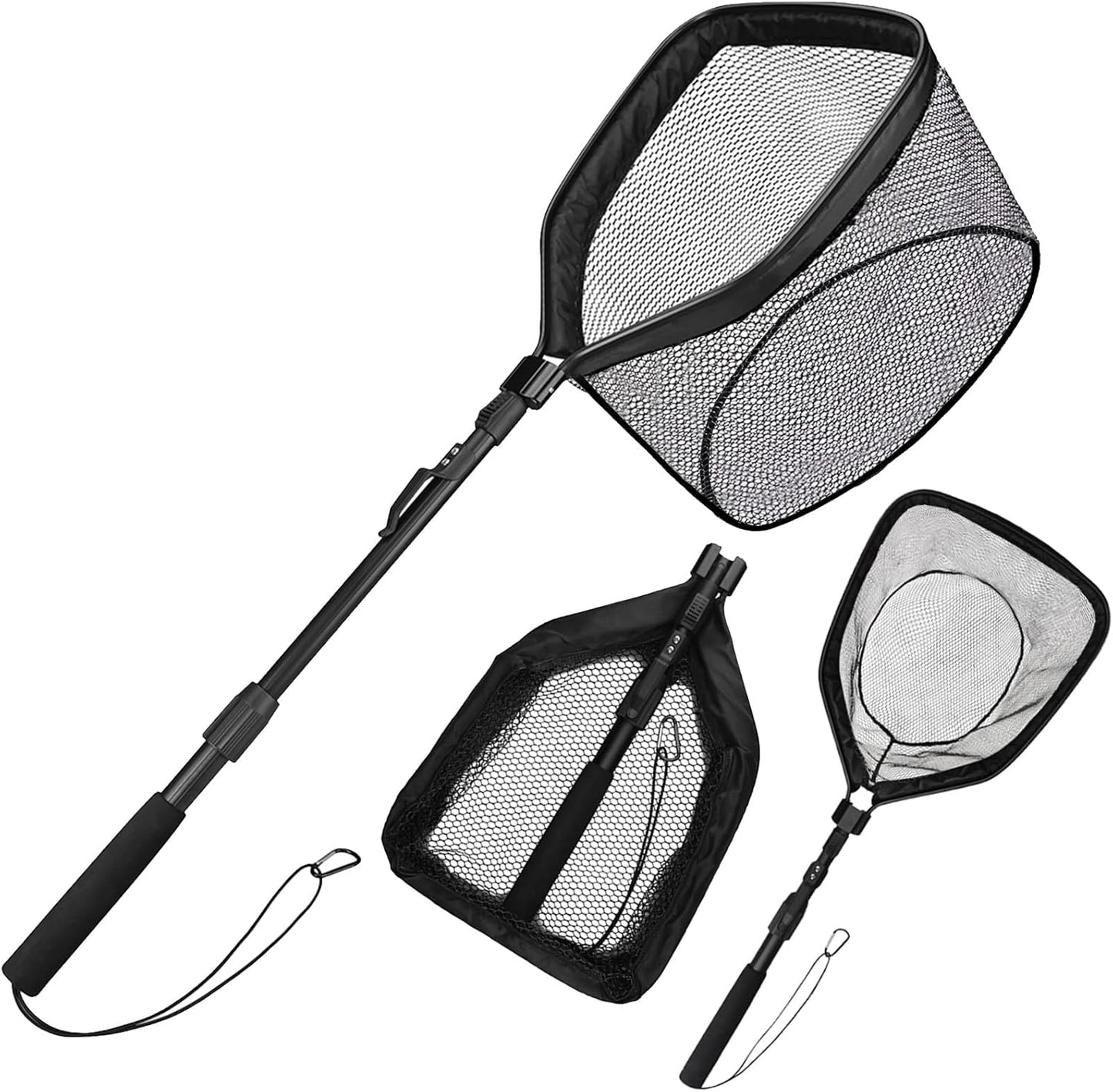 Ultimate Floating Fishing Net - Lightweight, Foldable Nylon Mesh for Effortless Trout Catching & Safe Release