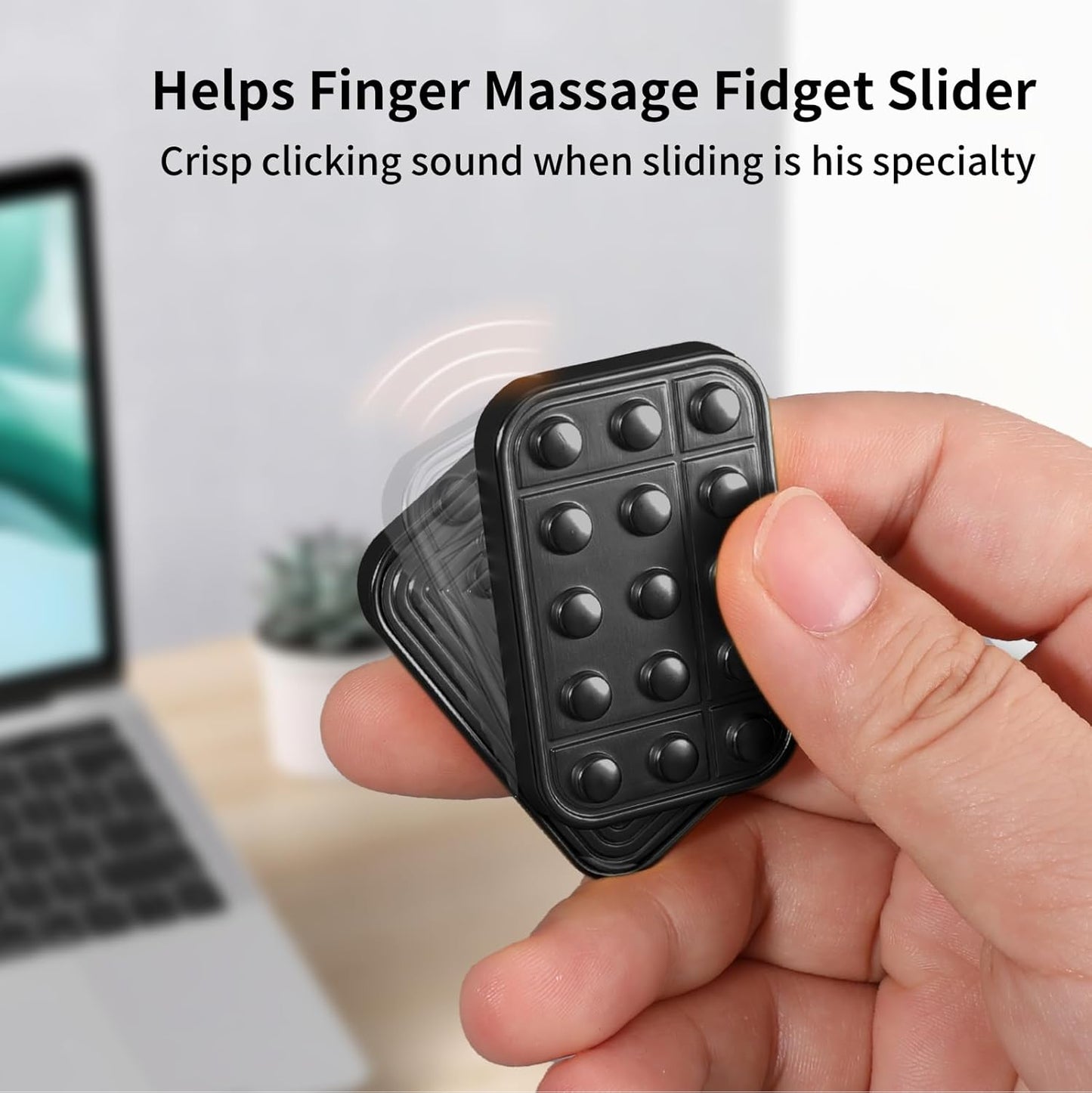 Experience Ultimate Relaxation with Our Premium Black Metal Magnetic Fidget Slider - Your Go-To Stress Relief Tool!