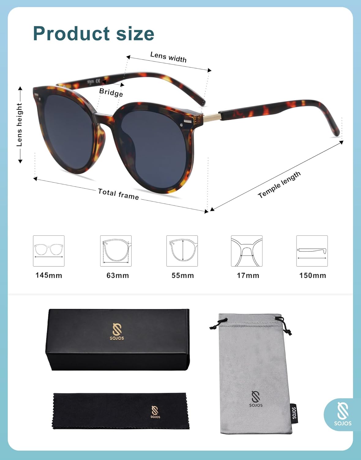 Elevate Your Style with SOJOS Chic 2025 Women's Retro Round Sunglasses - Large Frame SJ2067 in Trendy Leopard Print