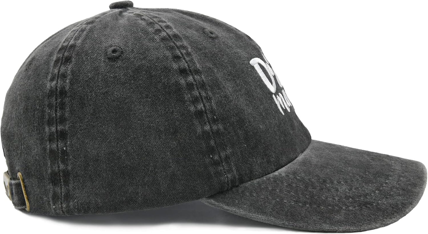 Stylish Black Baseball Cap for Dog Lovers - Adjustable Dog Mama Hat
