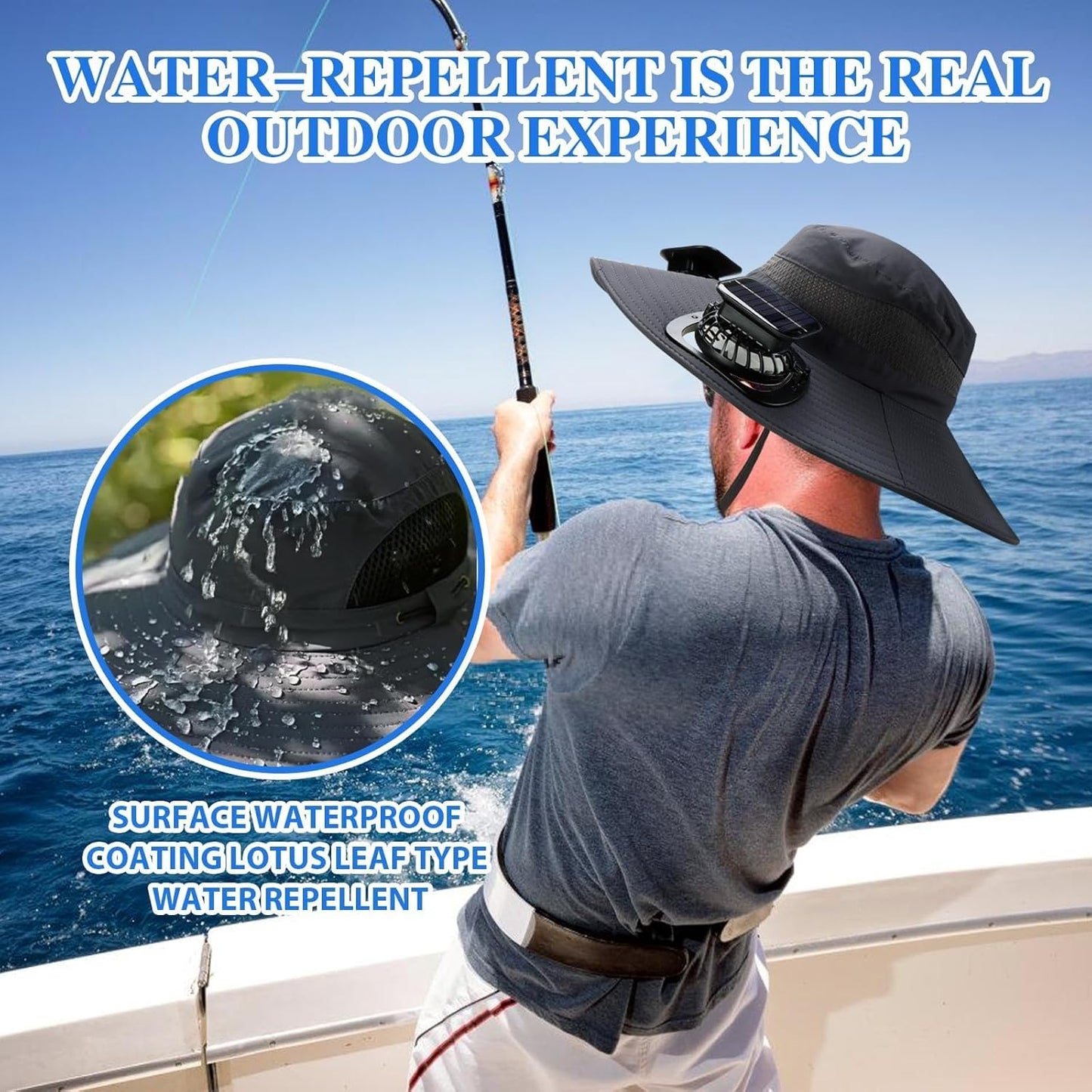 Beat the Heat in Style: Ultimate Solar Fan Hat with UPF 50+ Protection for Fishing and Outdoor Fun!