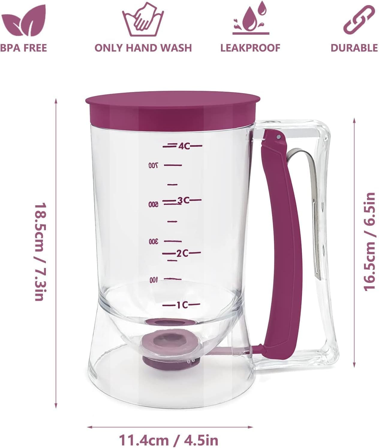 Elevate Your Baking Game with the Ultimate Pancake and Cupcake Batter Dispenser - Perfect for Fluffy Pancakes, Delectable Cupcakes, and More!