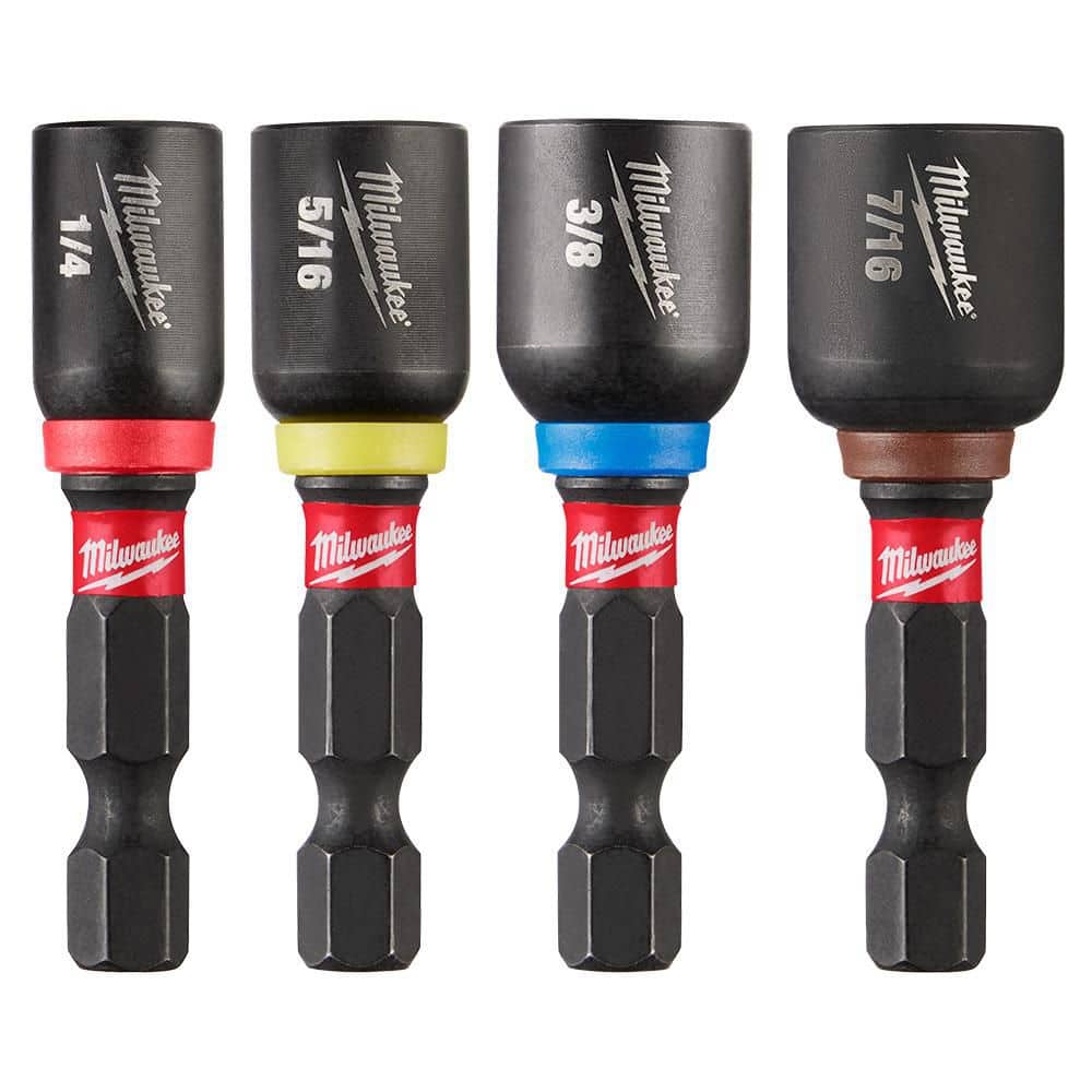 Unlock Ultimate Durability and Performance with the SHOCKWAVE 4-Piece Magnetic Nut Driver Set - Perfect for All Your Heavy-Duty Tasks!
