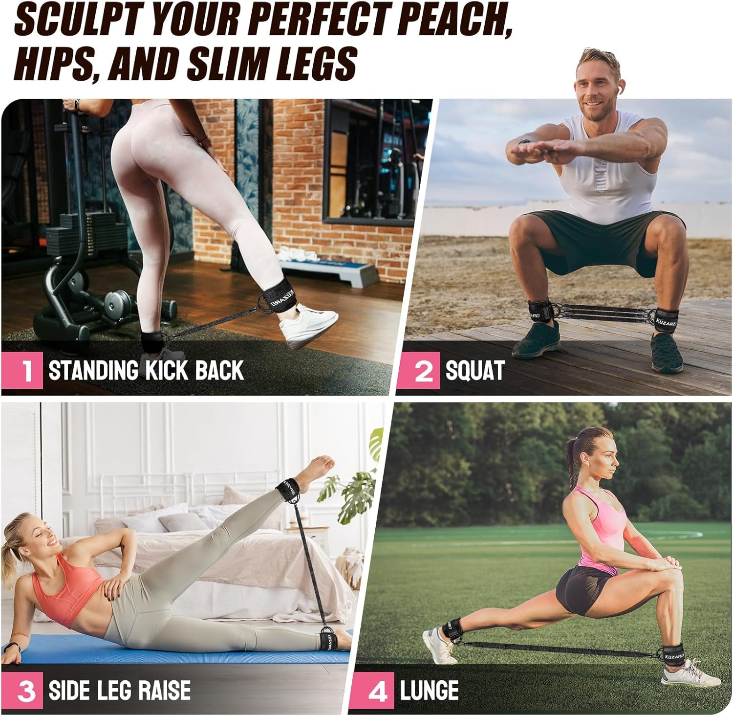 Elevate Your Workouts with Adjustable Ankle Resistance Bands for Leg and Glute Sculpting