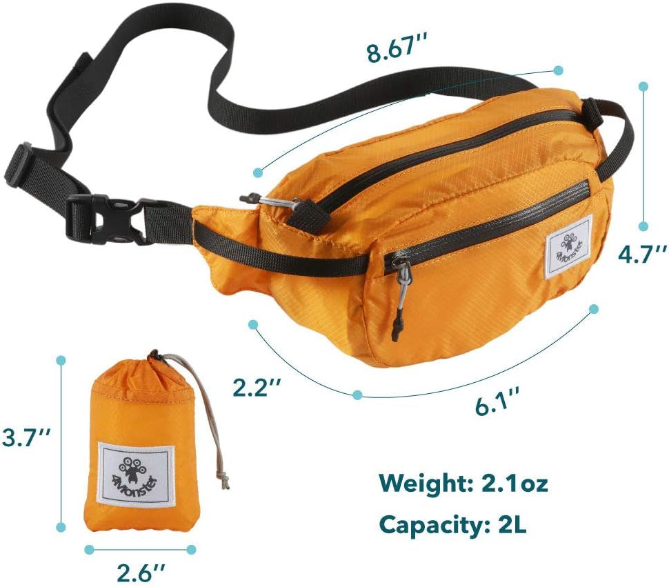 Discover the Ultimate Lightweight Water-Resistant Hiking Waist Pack - Adjustable and Comfortable Slim Bag for All Your Adventures