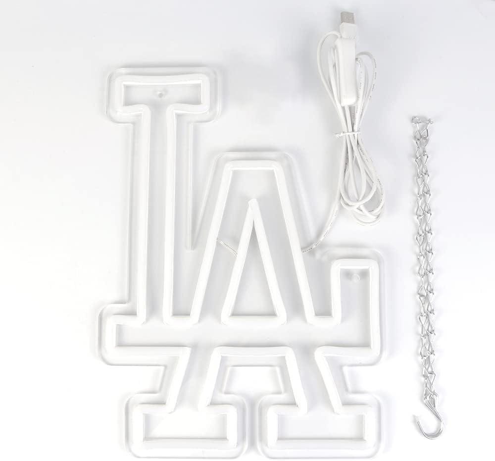 Illuminate Your Space with the Dodgers Neon Sign - Perfect Wall Art for Game Rooms, Garages, and Offices Featuring the Iconic Dodgers Logo