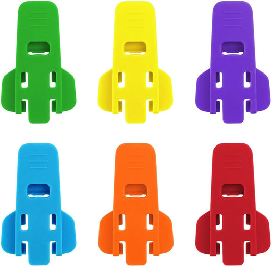 6-Pack Manual Can Opener Set with Colorful Beverage Can Covers - Easy-to-Use Soda and Beer Can Tab Protectors
