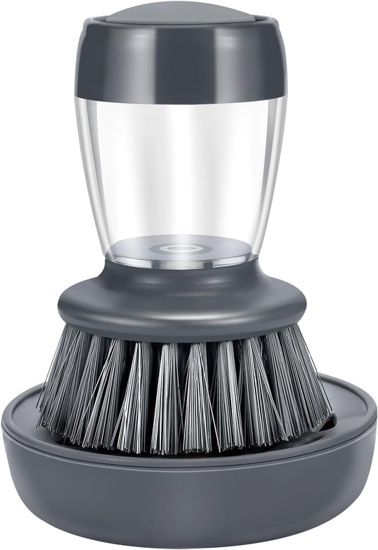 Ultimate Palm Brush Storage Set for Effortless Kitchen Cleaning - Includes Ergonomic Scrub Brush and Convenient Holder for Pots, Pans, and Sinks
