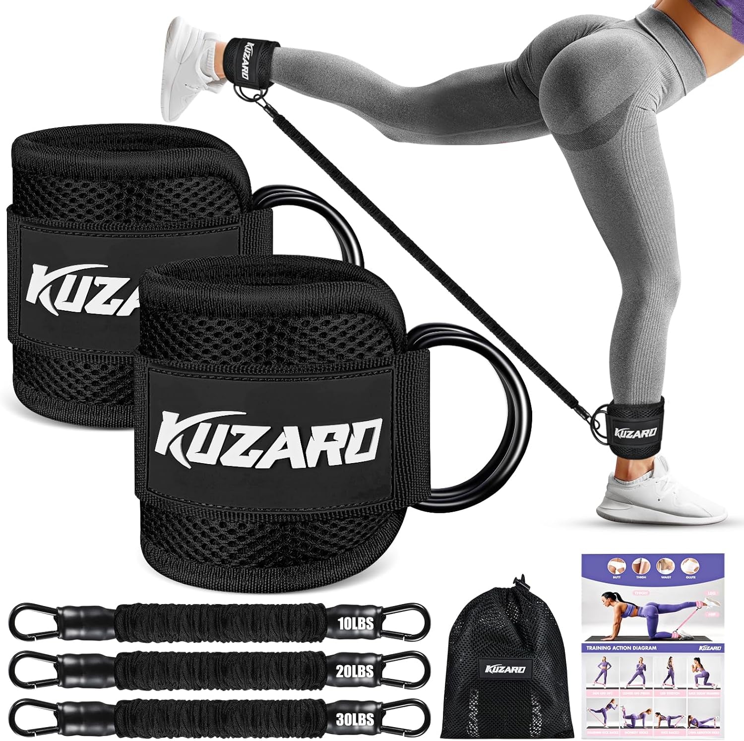 Elevate Your Workouts with Adjustable Ankle Resistance Bands for Leg and Glute Sculpting