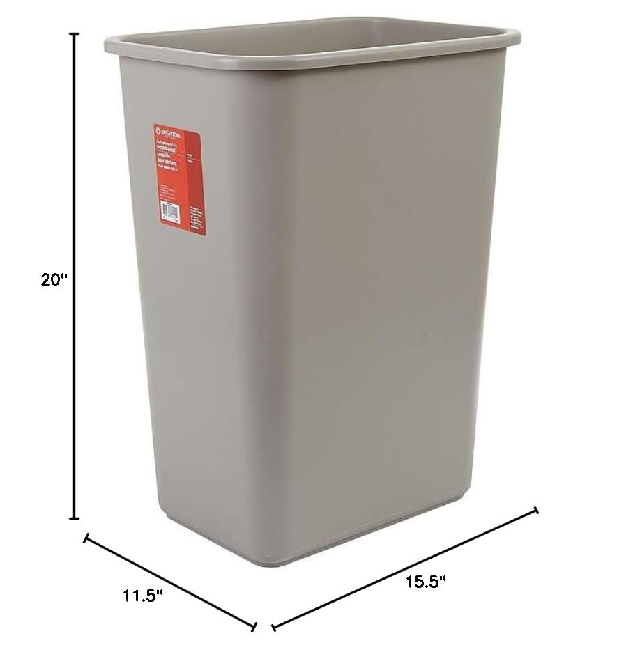 Effortlessly Maintain Cleanliness with the Coastwide Professional 10.25 Gallon Beige Soft Molded Wastebasket - Perfect for Offices and Commercial Spaces