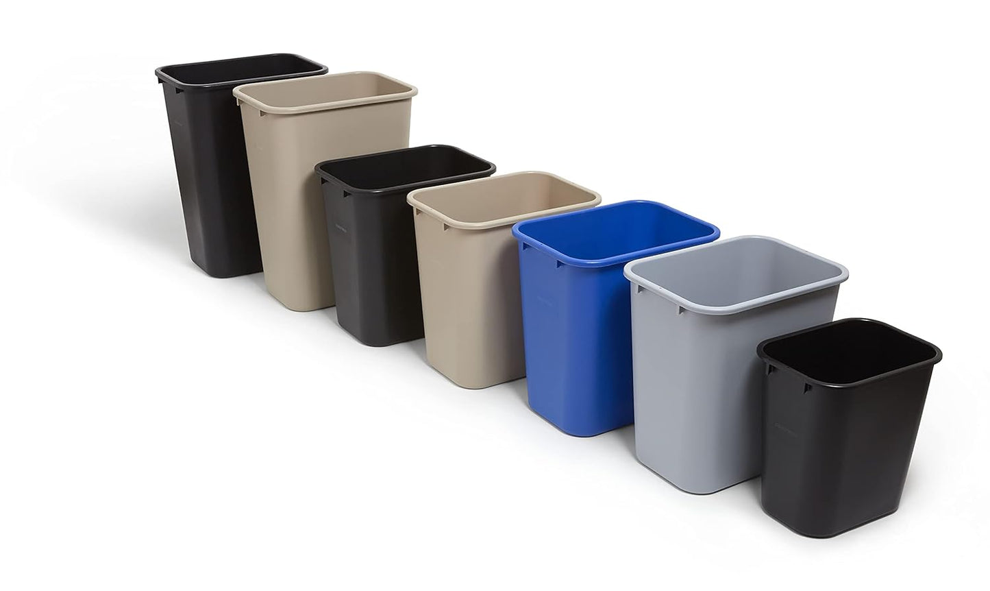 Effortlessly Maintain Cleanliness with the Coastwide Professional 10.25 Gallon Beige Soft Molded Wastebasket - Perfect for Offices and Commercial Spaces