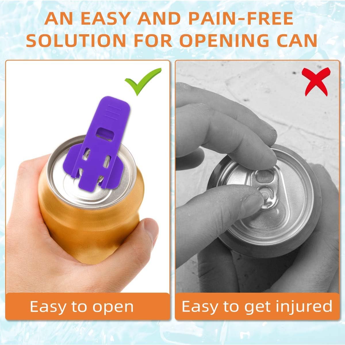 6-Pack Manual Can Opener Set with Colorful Beverage Can Covers - Easy-to-Use Soda and Beer Can Tab Protectors