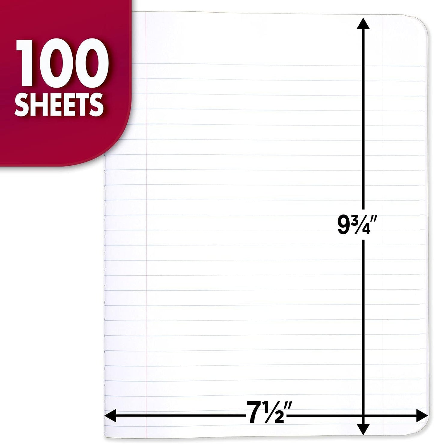 Elevate Your Note-Taking with the Black Marble Composition Notebook 3-Pack – 100 Wide Ruled Sheets, Perfect for School or Work!