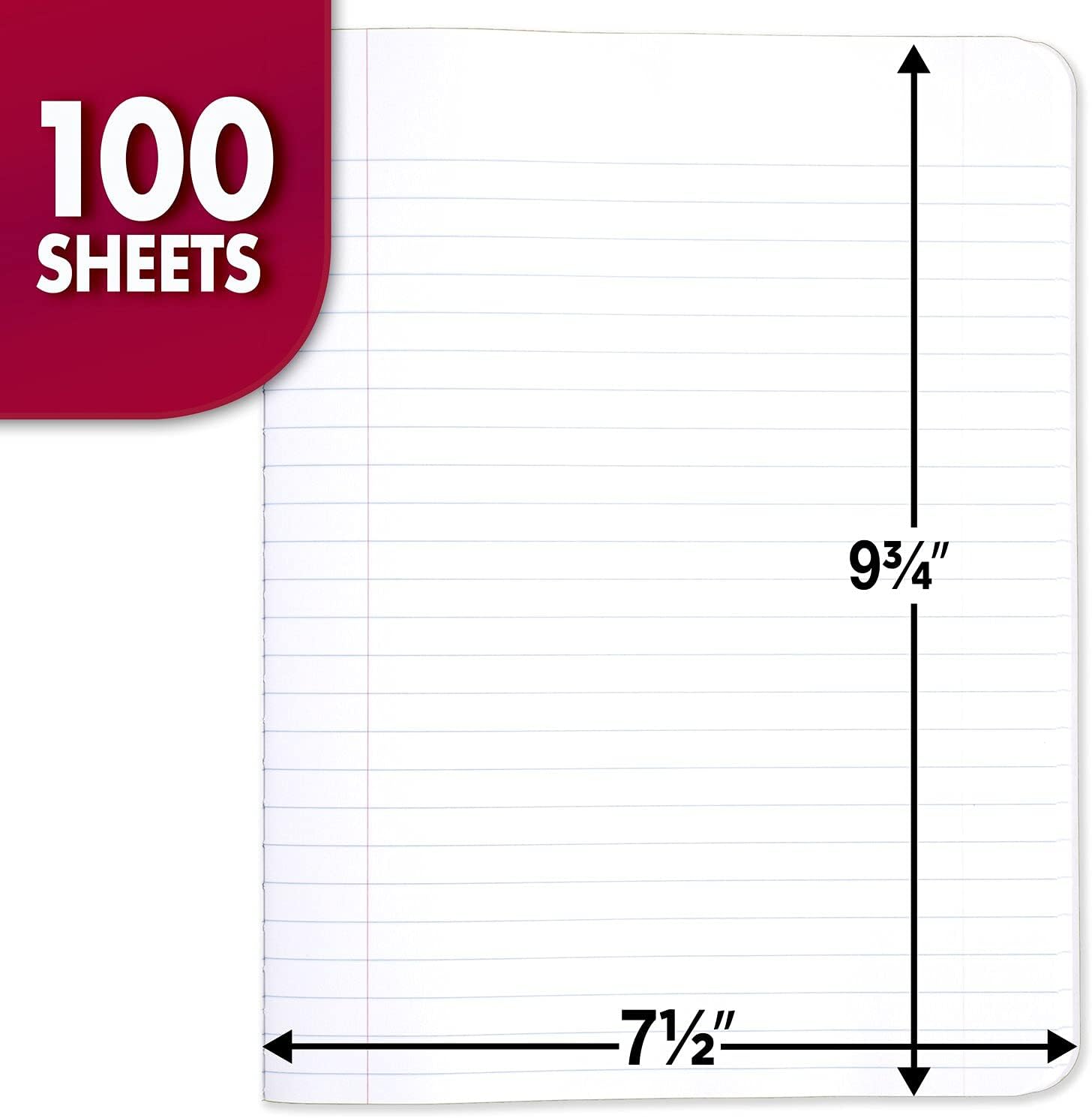Elevate Your Note-Taking with the Black Marble Composition Notebook 3-Pack – 100 Wide Ruled Sheets, Perfect for School or Work!