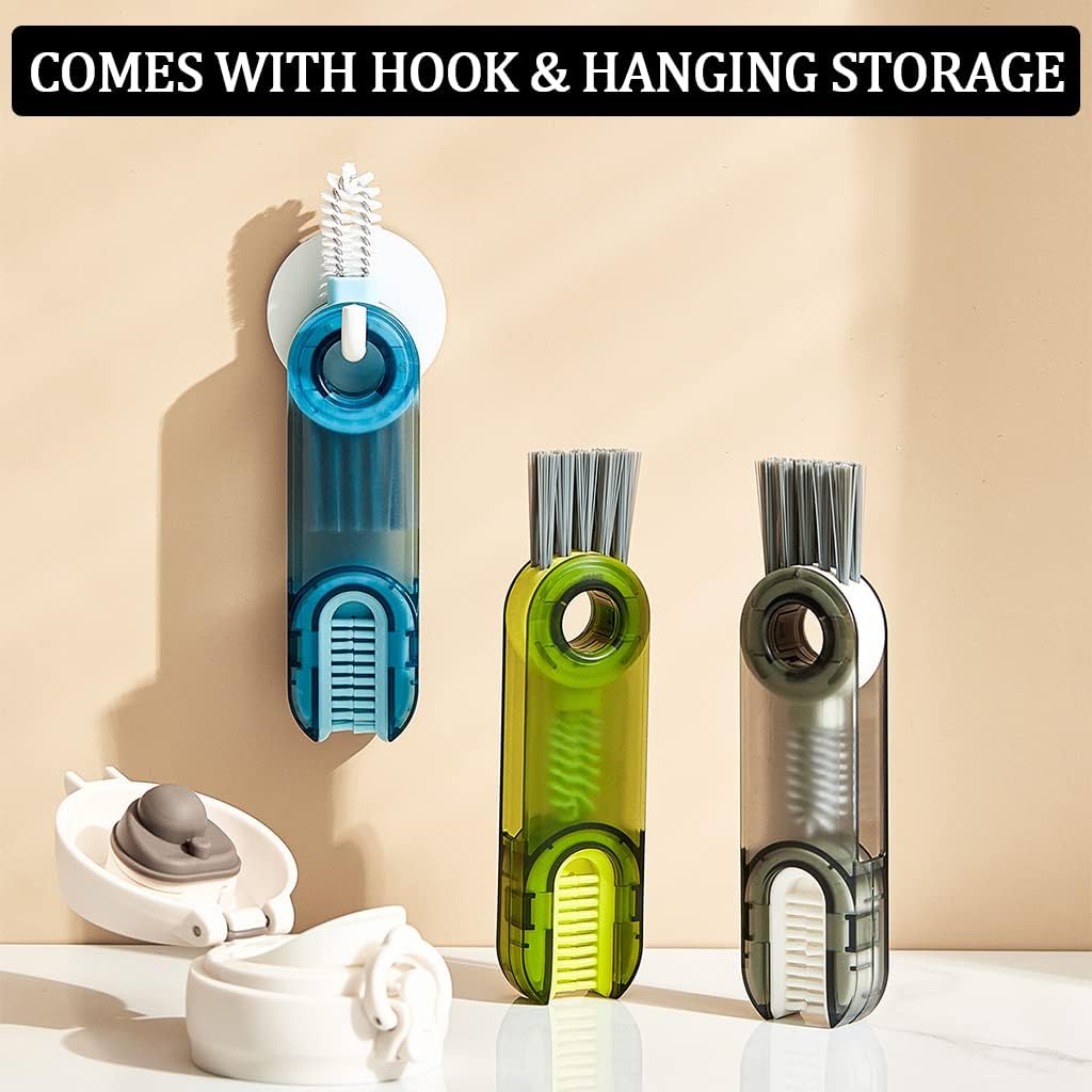 Essential 3-Pack Mini Cleaning Brush Set for Effortless Bottle and Tumbler Care - Ideal for Baby Bottles and Narrow Neck Containers!