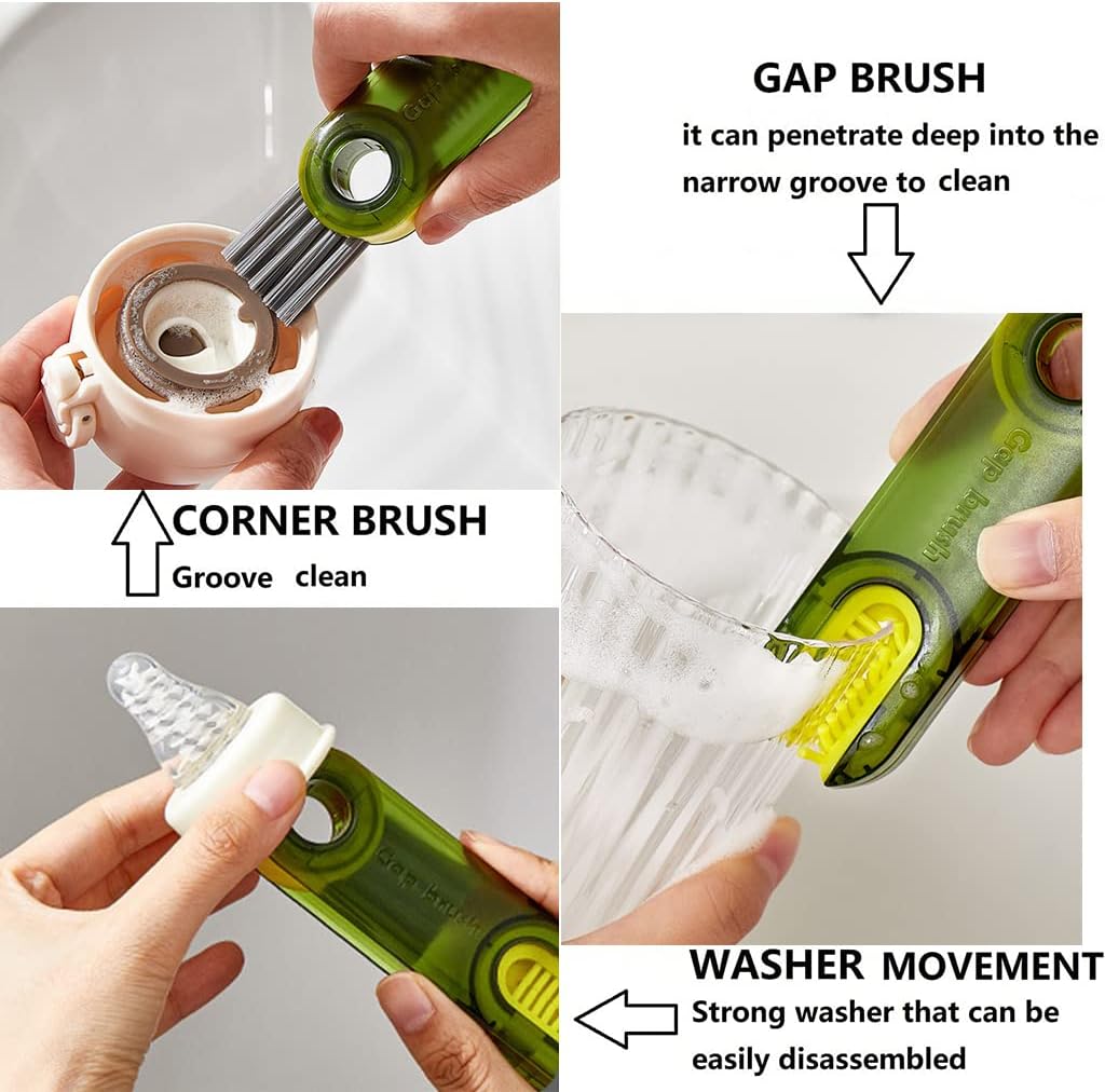 Essential 3-Pack Mini Cleaning Brush Set for Effortless Bottle and Tumbler Care - Ideal for Baby Bottles and Narrow Neck Containers!