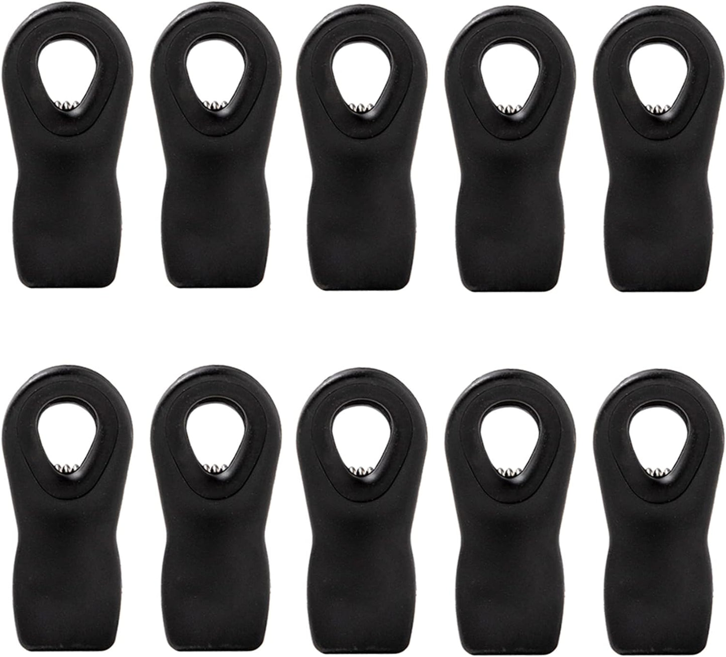 Elevate Your Kitchen Organization with 10 Stylish Black Magnetic Chip and Bag Clips