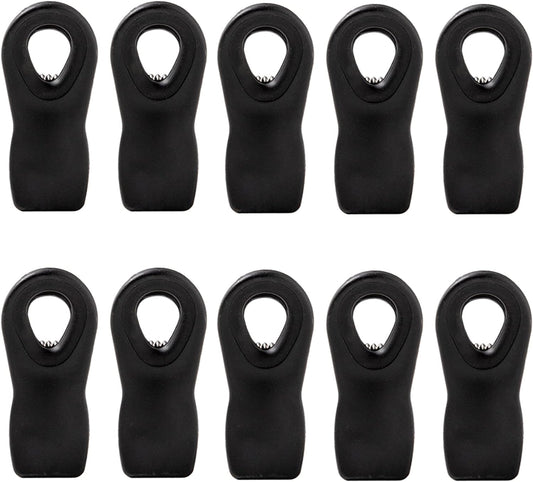 Elevate Your Kitchen Organization with 10 Stylish Black Magnetic Chip and Bag Clips