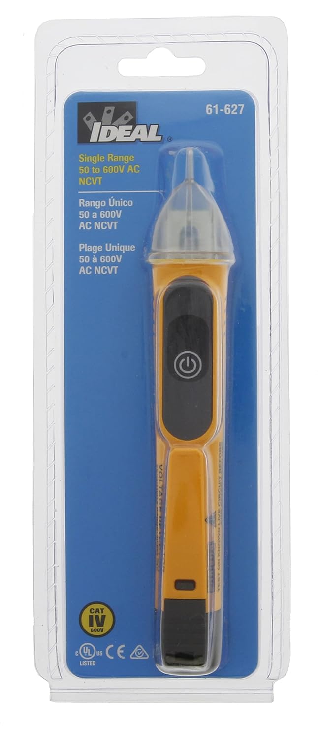 Electrical IDEAL 61-627 Non-Contact Voltage Tester - Safely Detect Voltage from 50 to 1000V AC with Confidence and Ease