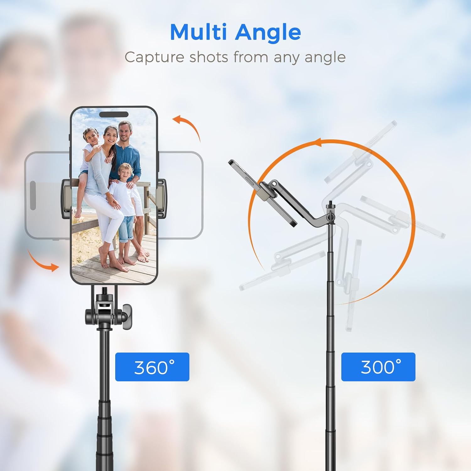 Versatile 50-Inch Extendable Selfie Stick Tripod with Wireless Remote for Smartphones - Perfect for Capturing Stunning Photos and Videos