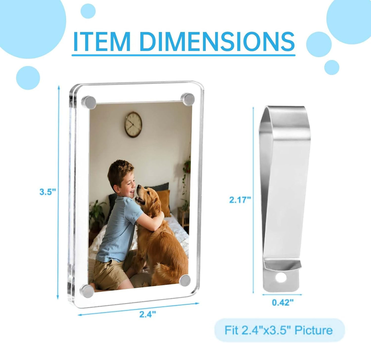 Transform Your Car with Stylish Magnetic Photo Holders - Capture Memories On-The-Go (2 Pack)