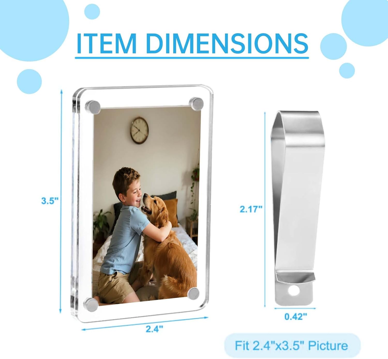 Transform Your Car with Stylish Magnetic Photo Holders - Capture Memories On-The-Go (2 Pack)
