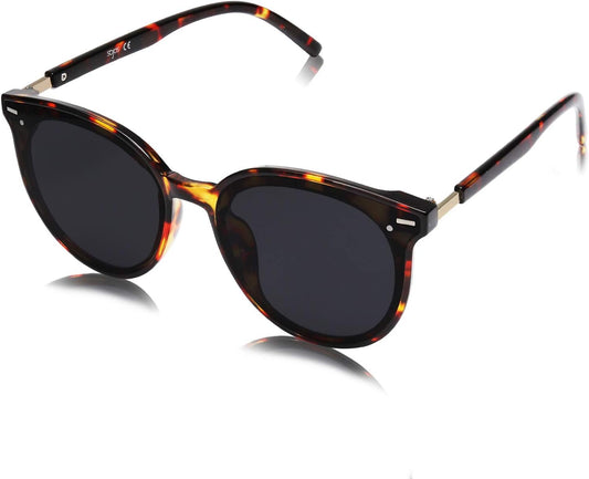 Elevate Your Style with SOJOS Chic 2025 Women's Retro Round Sunglasses - Large Frame SJ2067 in Trendy Leopard Print