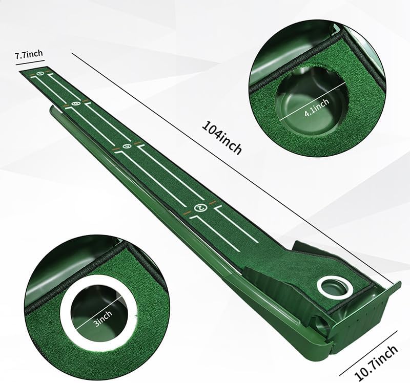 Transform Your Indoor Space with Our Premium Golf Putting Green - Complete with Auto Ball Return for Unmatched Practice at Home or Office, Ideal Gift for Golf Enthusiasts