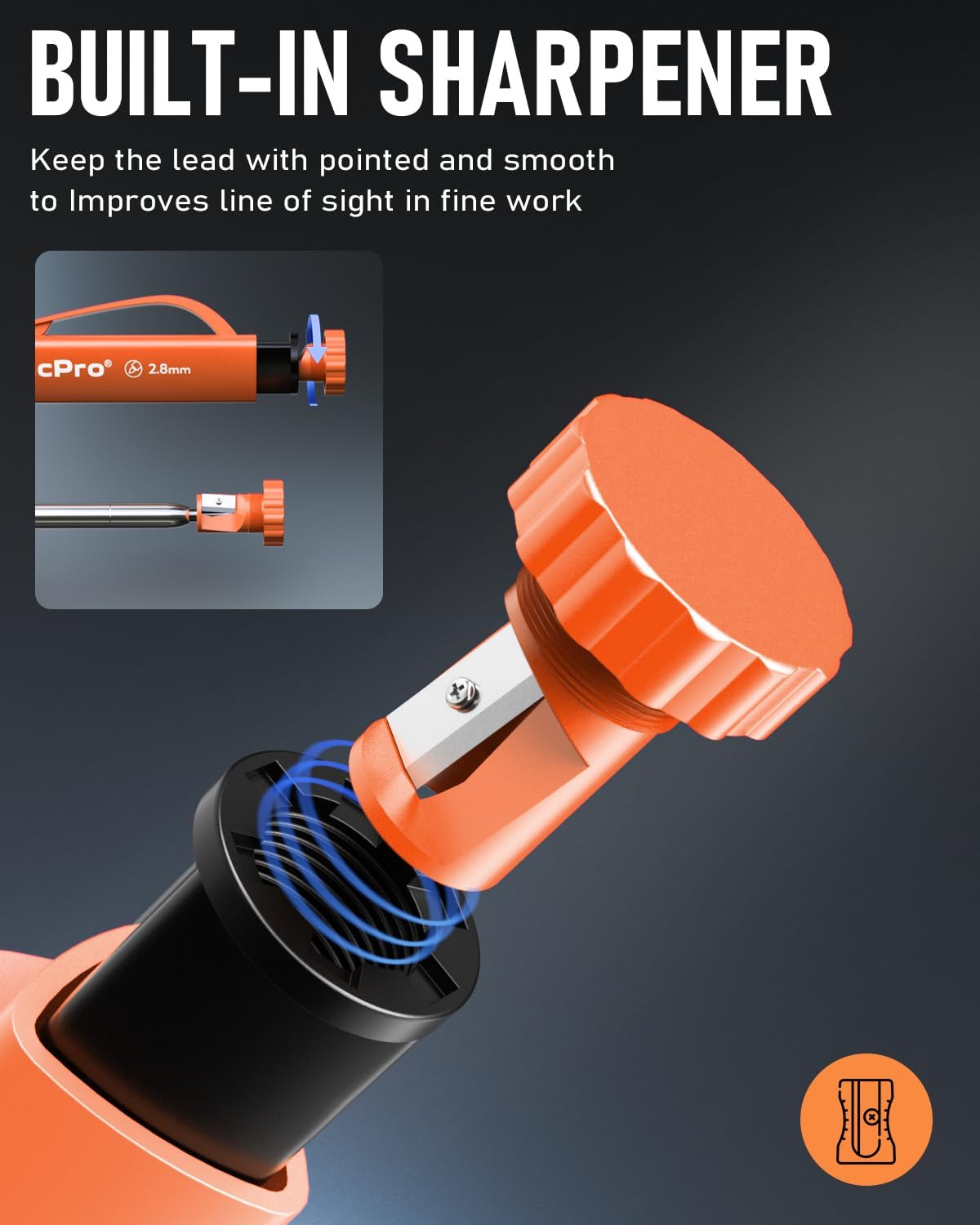 Ultimate 3-in-1 Carpenter Pencil Set - Ergonomic Grip, 13 Refills, Mini Spirit Level & Deep Hole Marker for Precise Woodworking and Architecture!