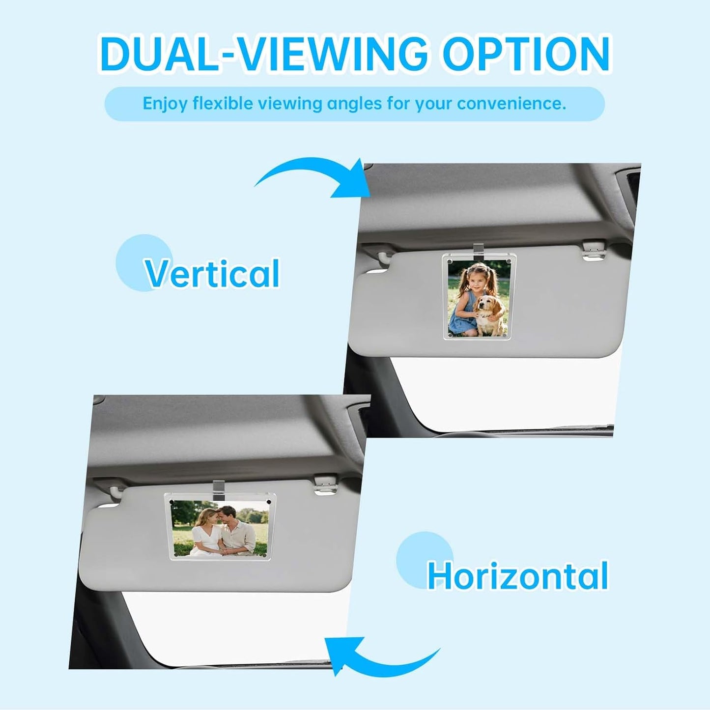 Transform Your Car with Stylish Magnetic Photo Holders - Capture Memories On-The-Go (2 Pack)