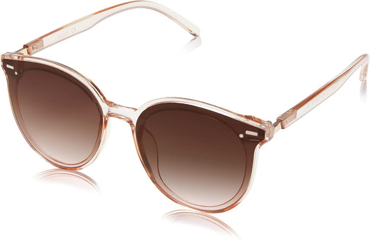 Elevate Your Style with Chic Women's Retro Round Sunglasses - Large Frame Model SJ2067