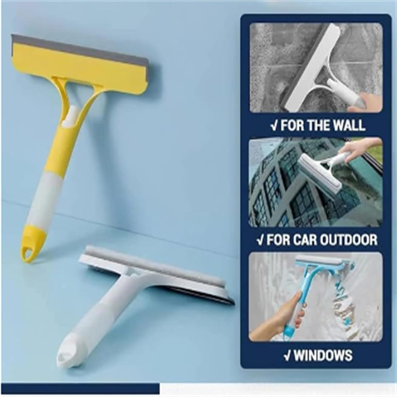 Transform Your Cleaning Routine with the Alisanda Eco-Friendly 3-in-1 Window Cleaning Kit: Squeegee, Scraper, and Scrubber with Built-in Spray for a Streak-Free Shine
