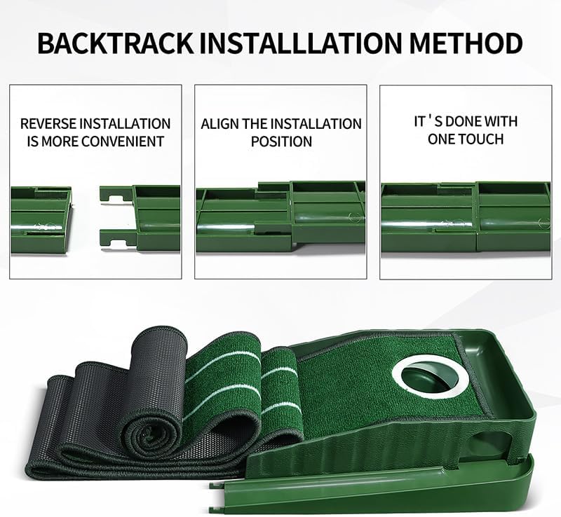 Transform Your Indoor Space with Our Premium Golf Putting Green - Complete with Auto Ball Return for Unmatched Practice at Home or Office, Ideal Gift for Golf Enthusiasts