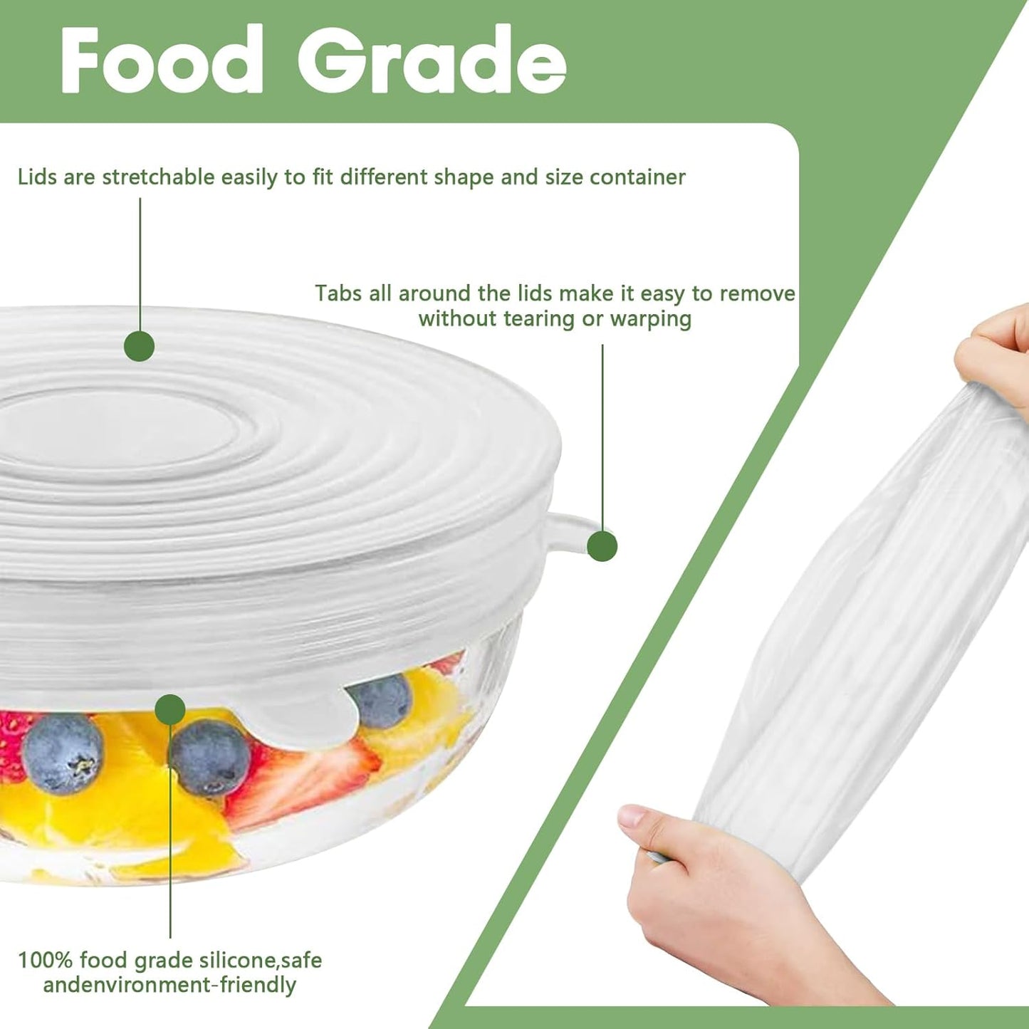 Transform Your Food Storage with Our Premium 7-Piece Reusable Silicone Stretch Lids – Perfect for All Containers!