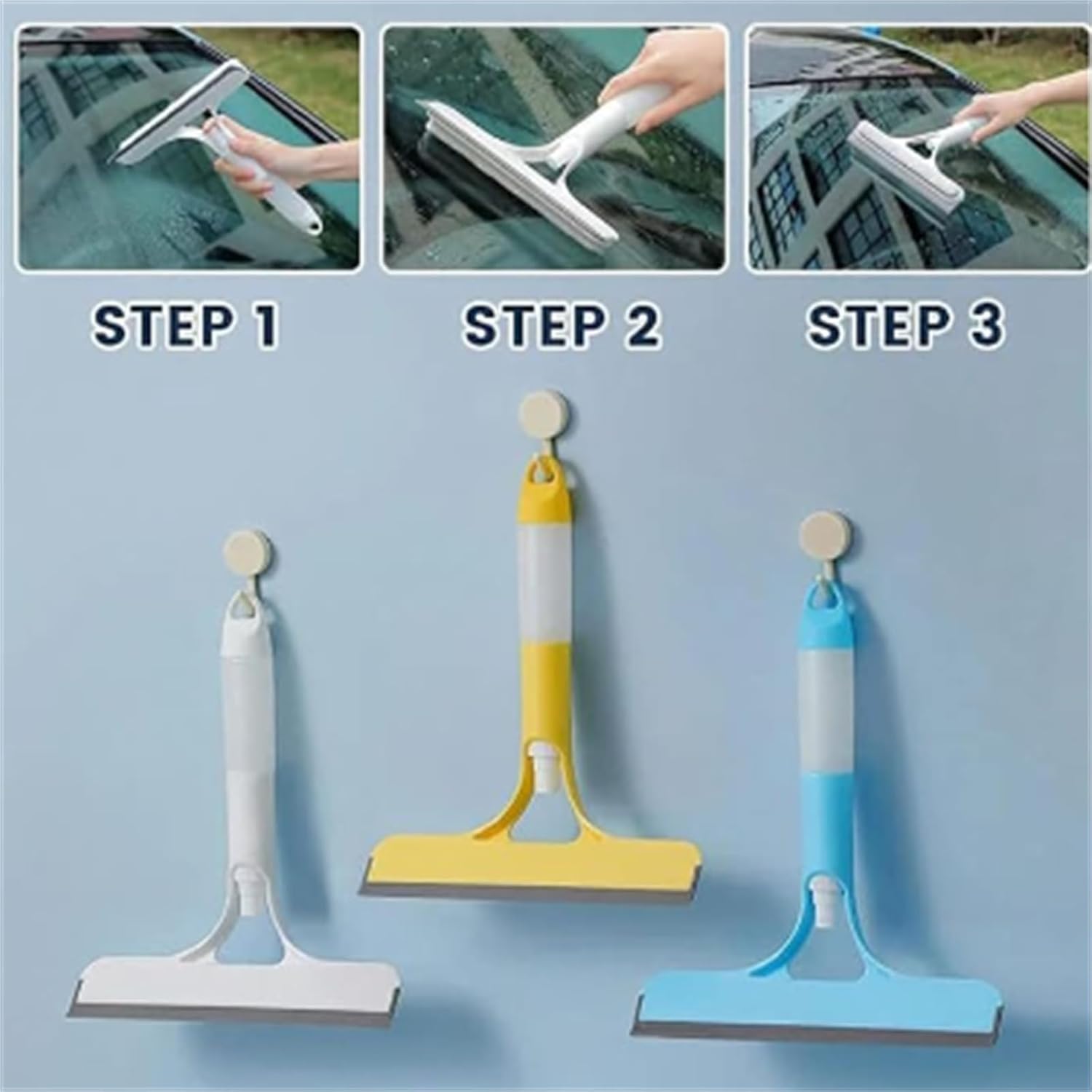 Transform Your Cleaning Routine with the Alisanda Eco-Friendly 3-in-1 Window Cleaning Kit: Squeegee, Scraper, and Scrubber with Built-in Spray for a Streak-Free Shine