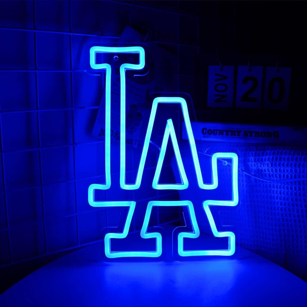 Illuminate Your Space with the Dodgers Neon Sign - Perfect Wall Art for Game Rooms, Garages, and Offices Featuring the Iconic Dodgers Logo
